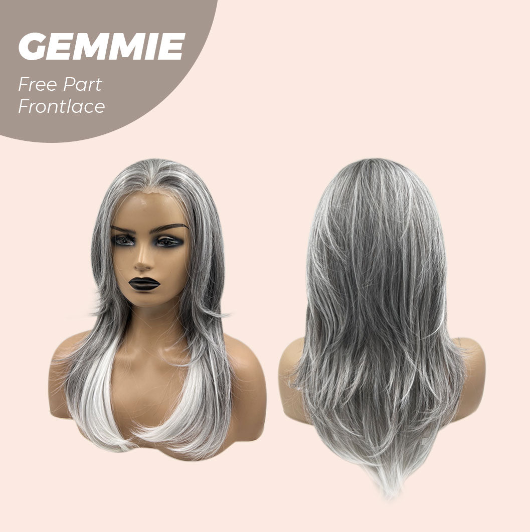 JBEXTENSION 20 Inches Grey Pre-Cut Free Part Frontlace Glueless Wig GE – JBextension inc